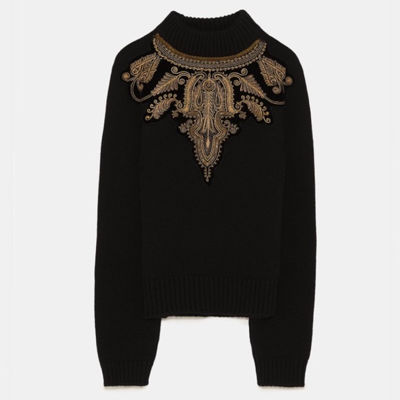 zara beaded sweatshirt
